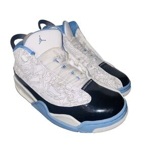 Nike Air Jordan Dub Zero UNC White Blue Size 7Y Youth Women 8.5 Sneakers
